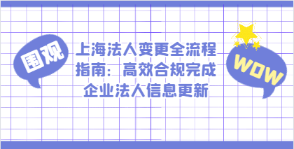 上海法人變更全流程指南：高效合規(guī)完成企業(yè)法人信息更新